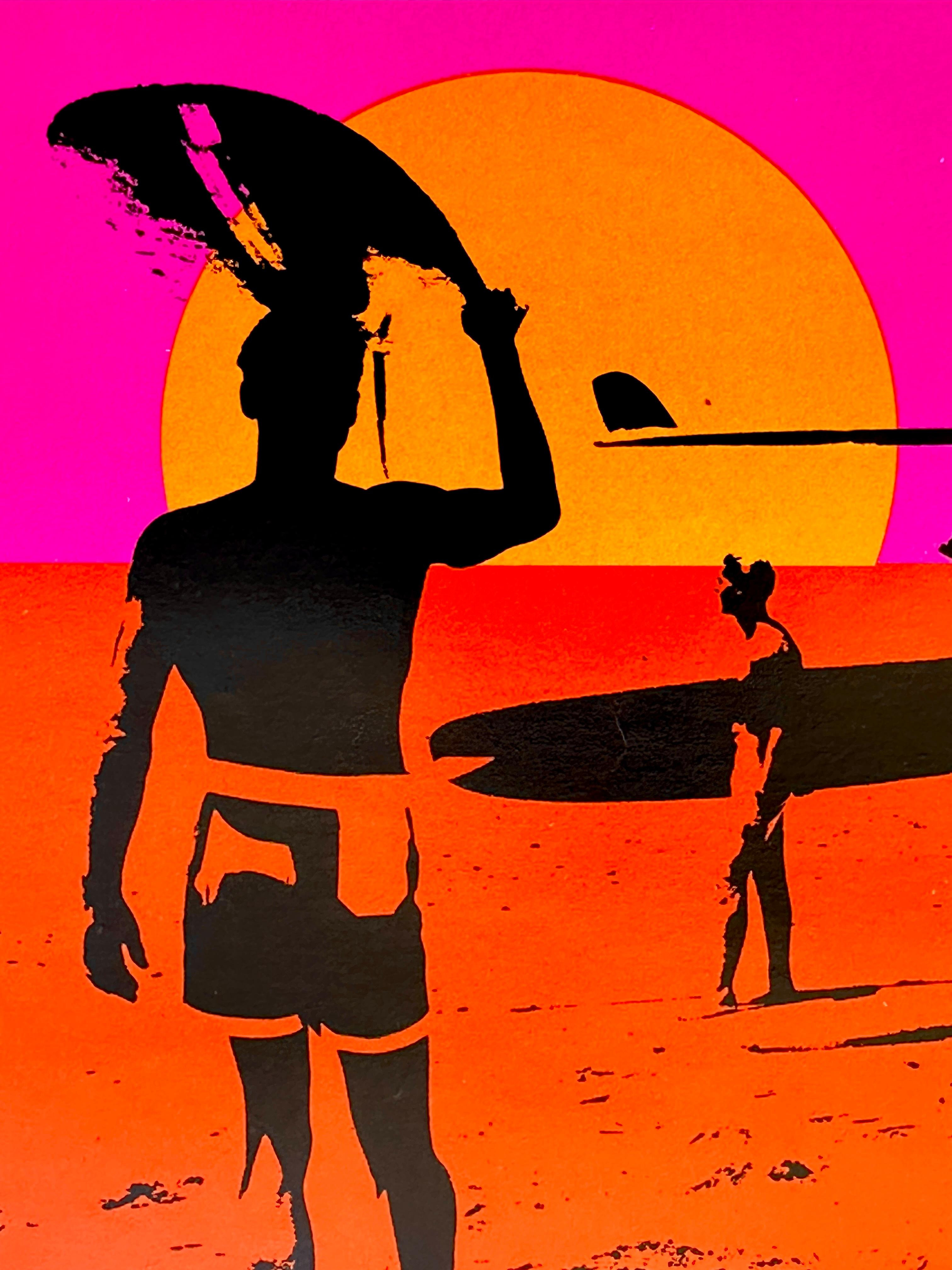 Poster cinematografico originale di 'The Endless Summer' di John Van Hamersveld, 1965 In condizioni buone in vendita a Devon, GB