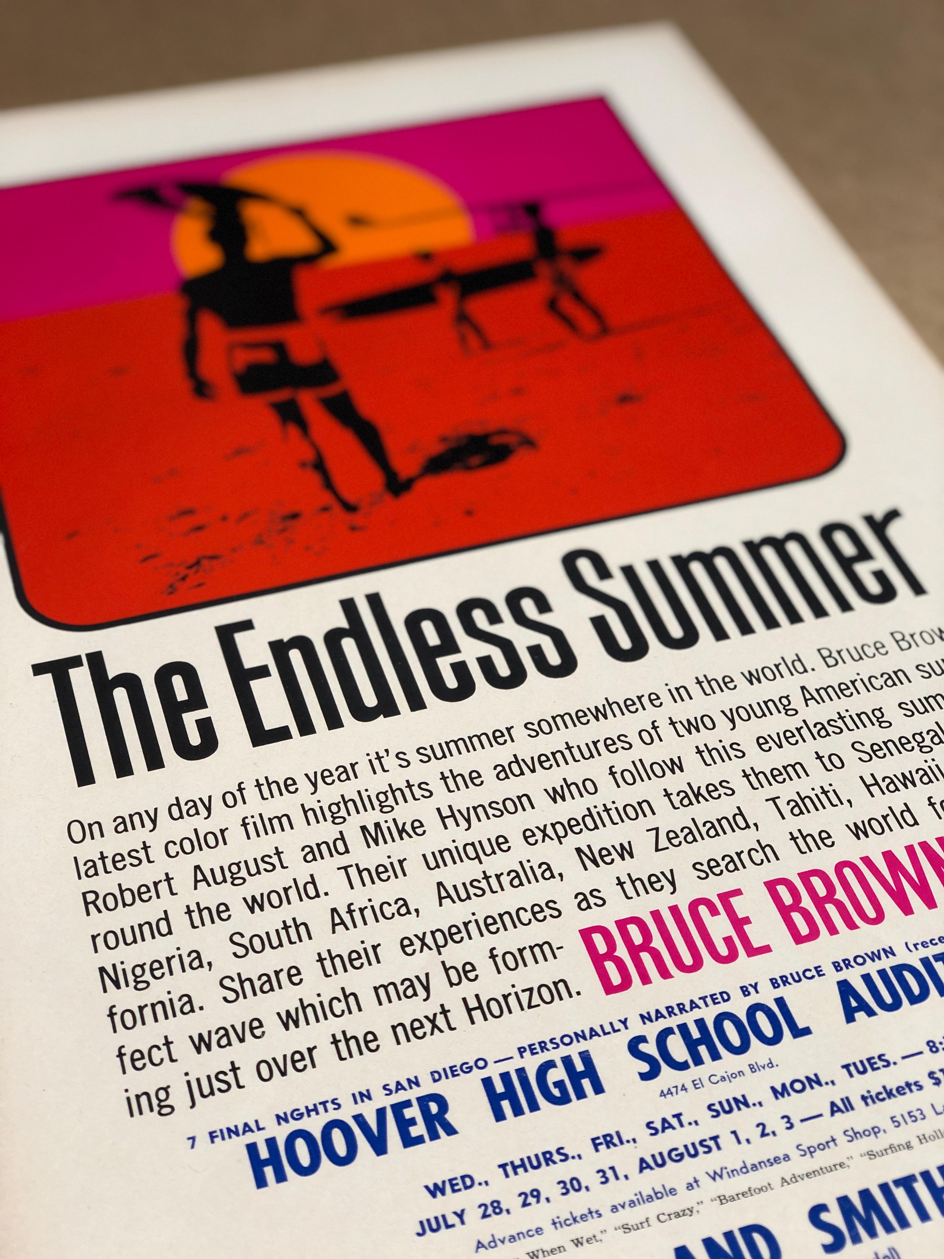 'The Endless Summer' Original US Movie Poster by John Van Hamersveld, 1965 2