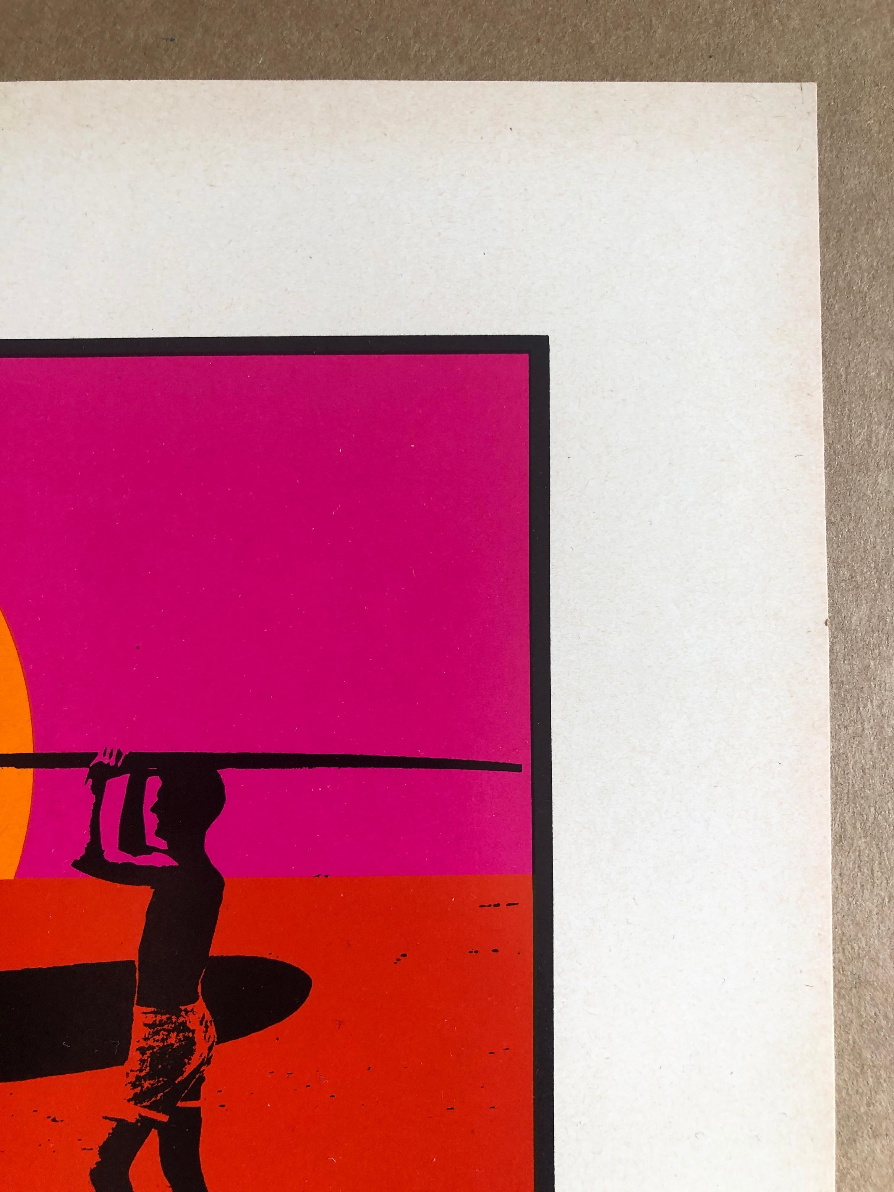 Papier affiche originale du film 'The Endless Summer' par John Van Hamersveld:: 1965