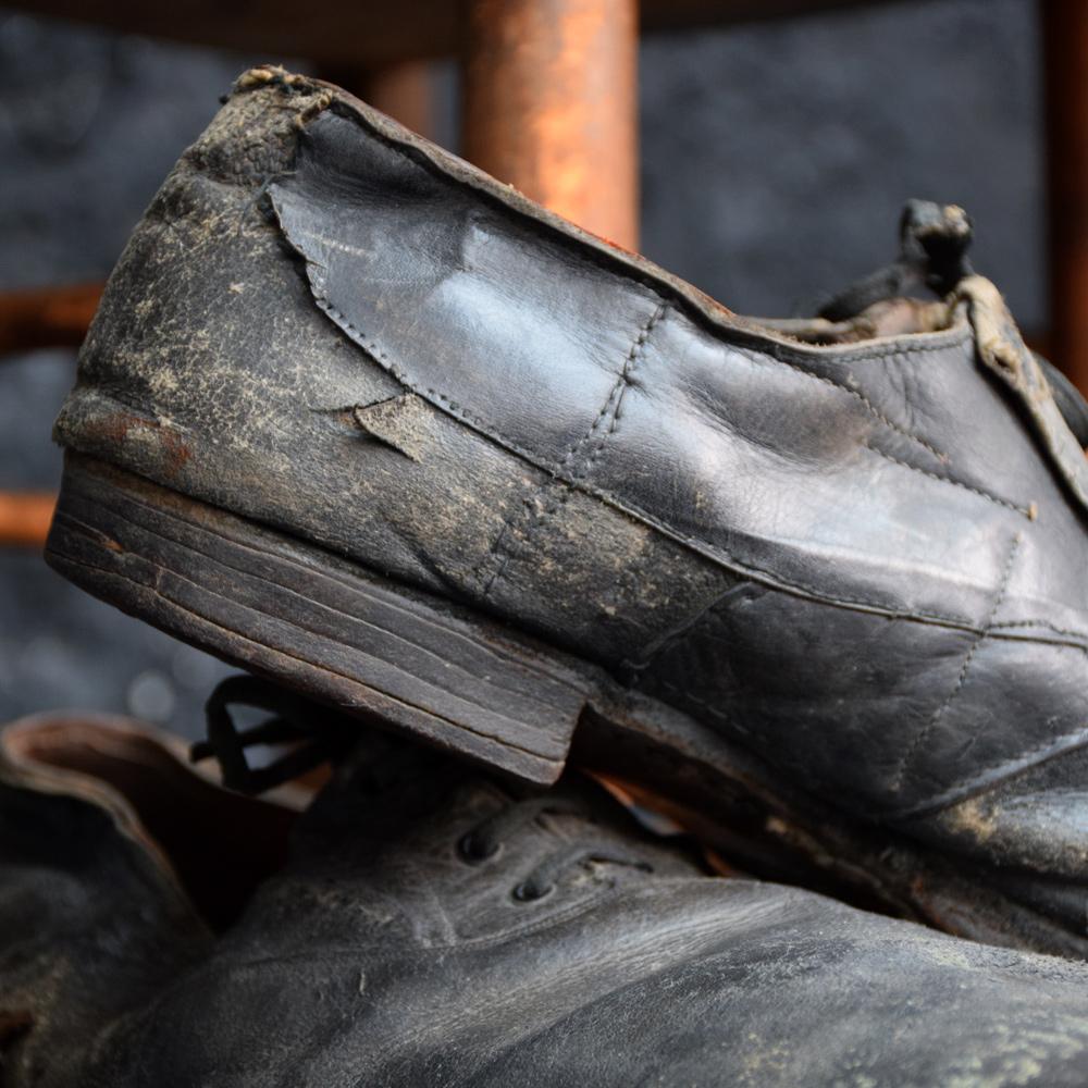 Mid-20th Century English Clowns Shoes and Makeup Box