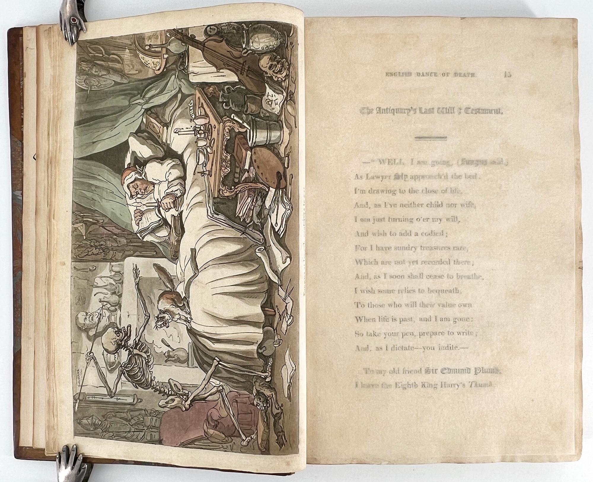 Cuir La danse anglaise de la mort - par Wm. Combe - Th. Rowlandson illustr. en vente