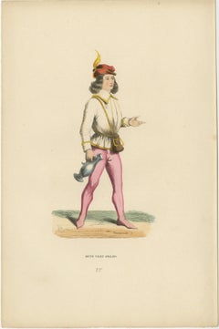 The English Squire: A Portrait of Service and Style, Original Engraving of 1847