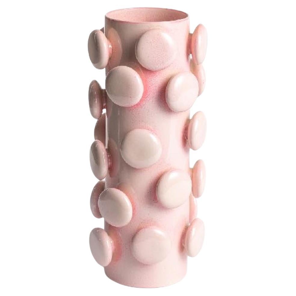 The Enlightening Quantum Pink Ceramic Vase by Hua Wang For Sale