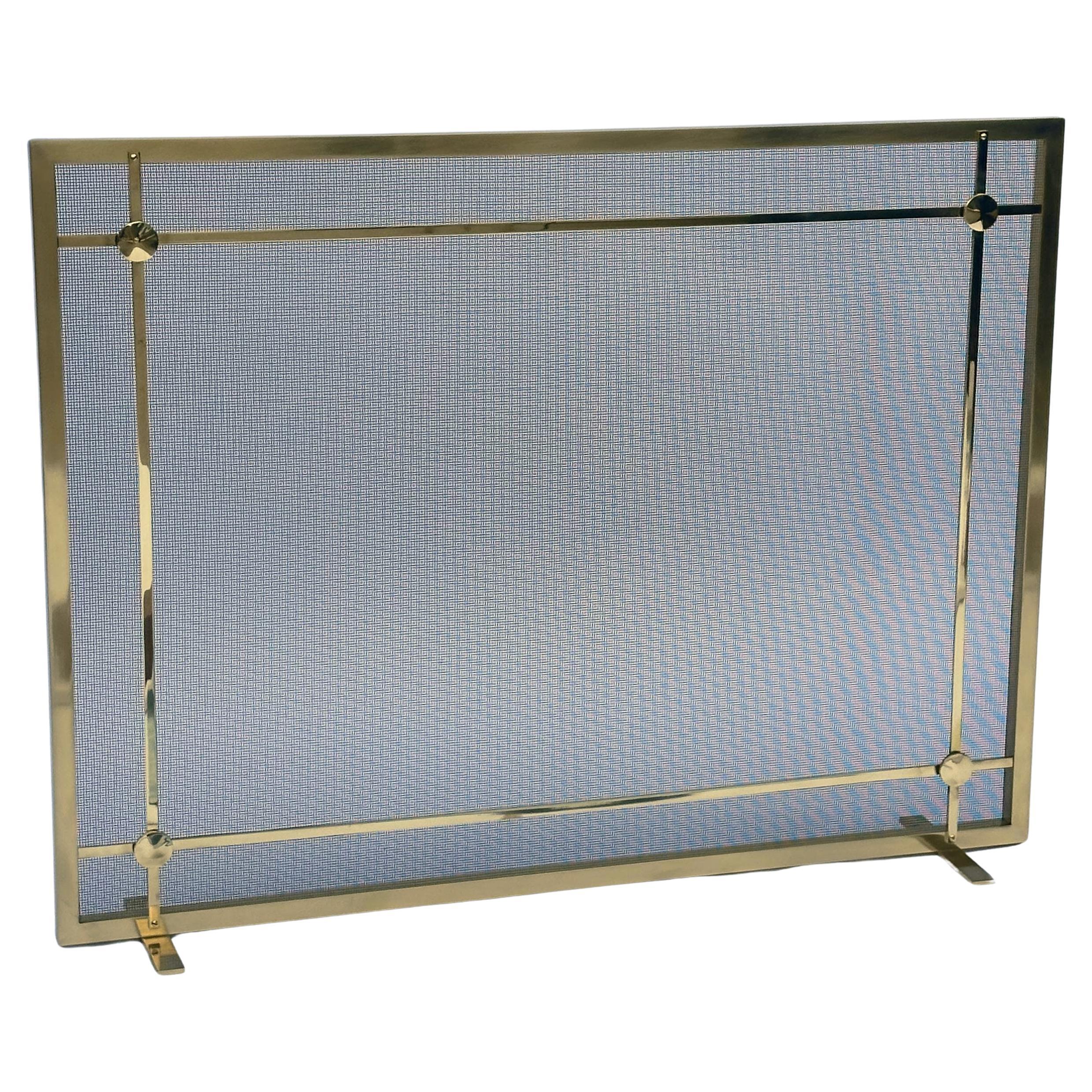 The Enola Custom Brass Fire Screen by Betzinger Designs