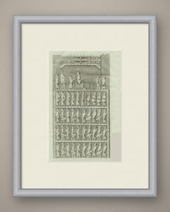 The Enthroned King and His Guard at Persepolis, Antique Print, 1780