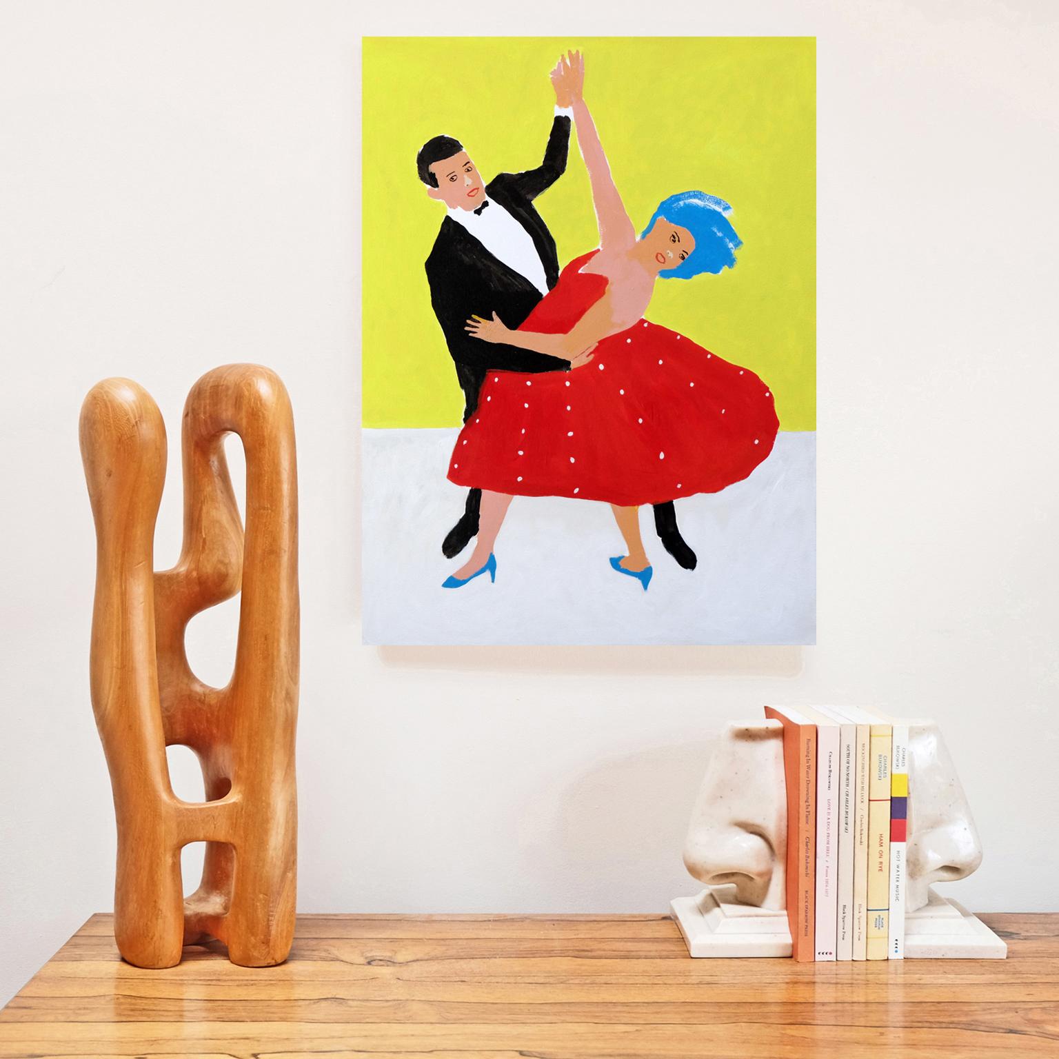 English 'The Enthusiasts' Portrait Painting by Alan Fears Pop Art Dancing