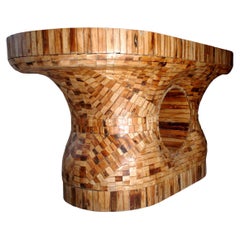 Entrance, Contemporary Handmade Wooden Table for Interior Environment