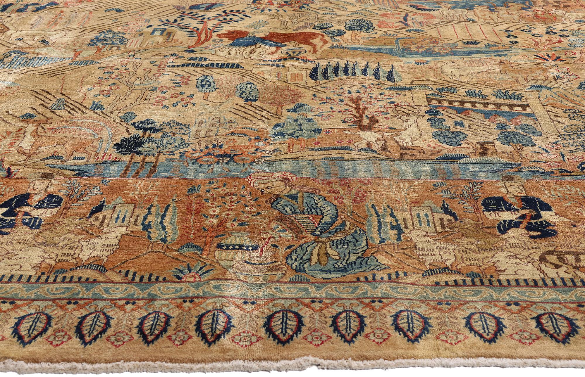 L'épopée de Persépolis : Le chef-d'œuvre mythique et majestueux de Najafabad, en persan, d'époque Bon état - En vente à Dallas, TX