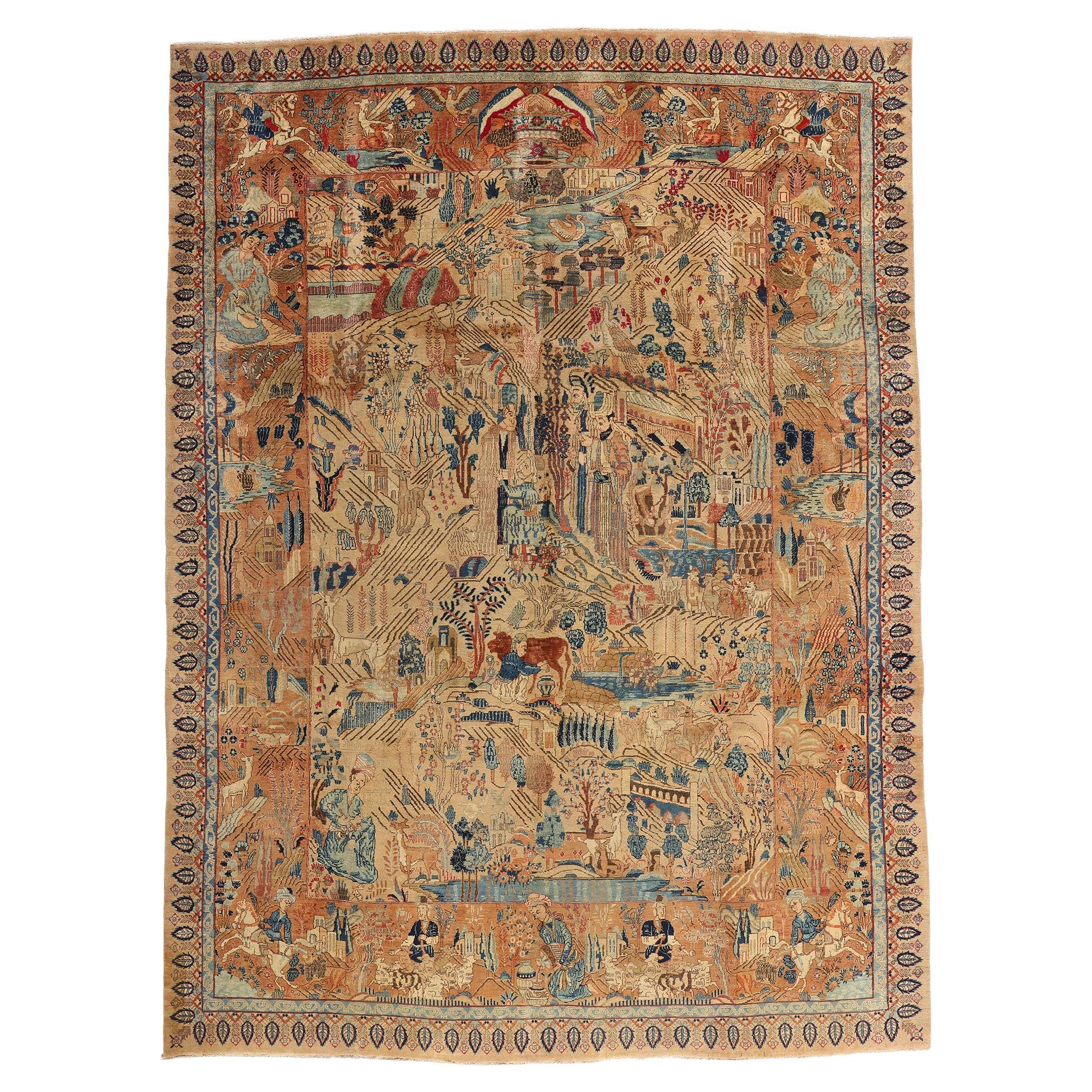 Das Epos von Persepolis: Vintage Persisch Najafabad Meisterwerk des Mythos und Majestät