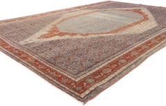 The Esoteric Axis: An Antique Persian Senneh Masterpiece of Tribal Splendor