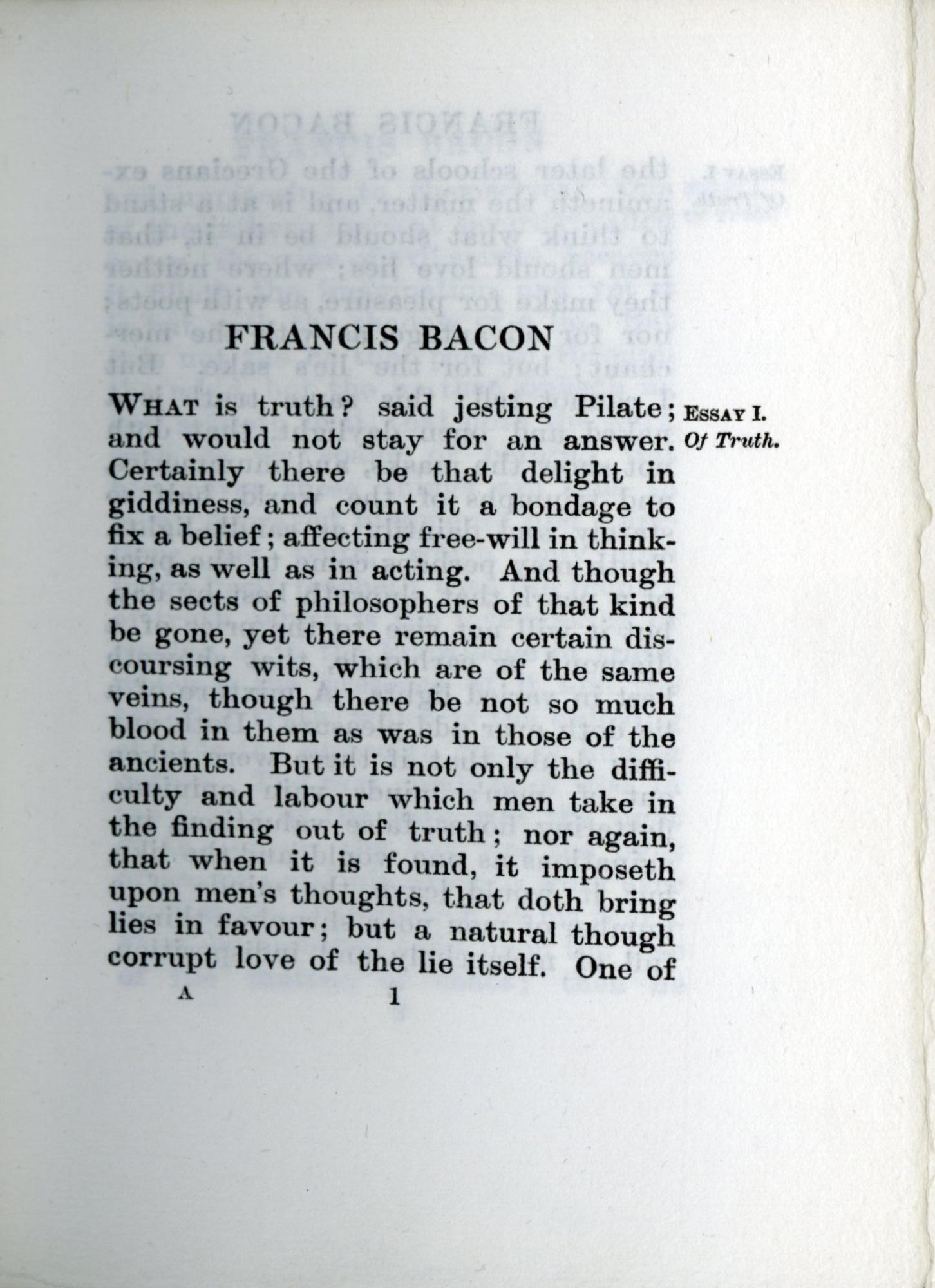 Die Essays von Francis Bacon in einem eleganten Einband (Papier) im Angebot