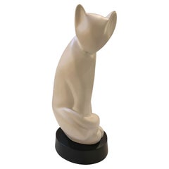 Sculpture de chat du milieu du siècle "The Essence of Yin" de Li Yin