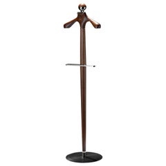 Essential Valet Stand in Stainless Steel Walnut