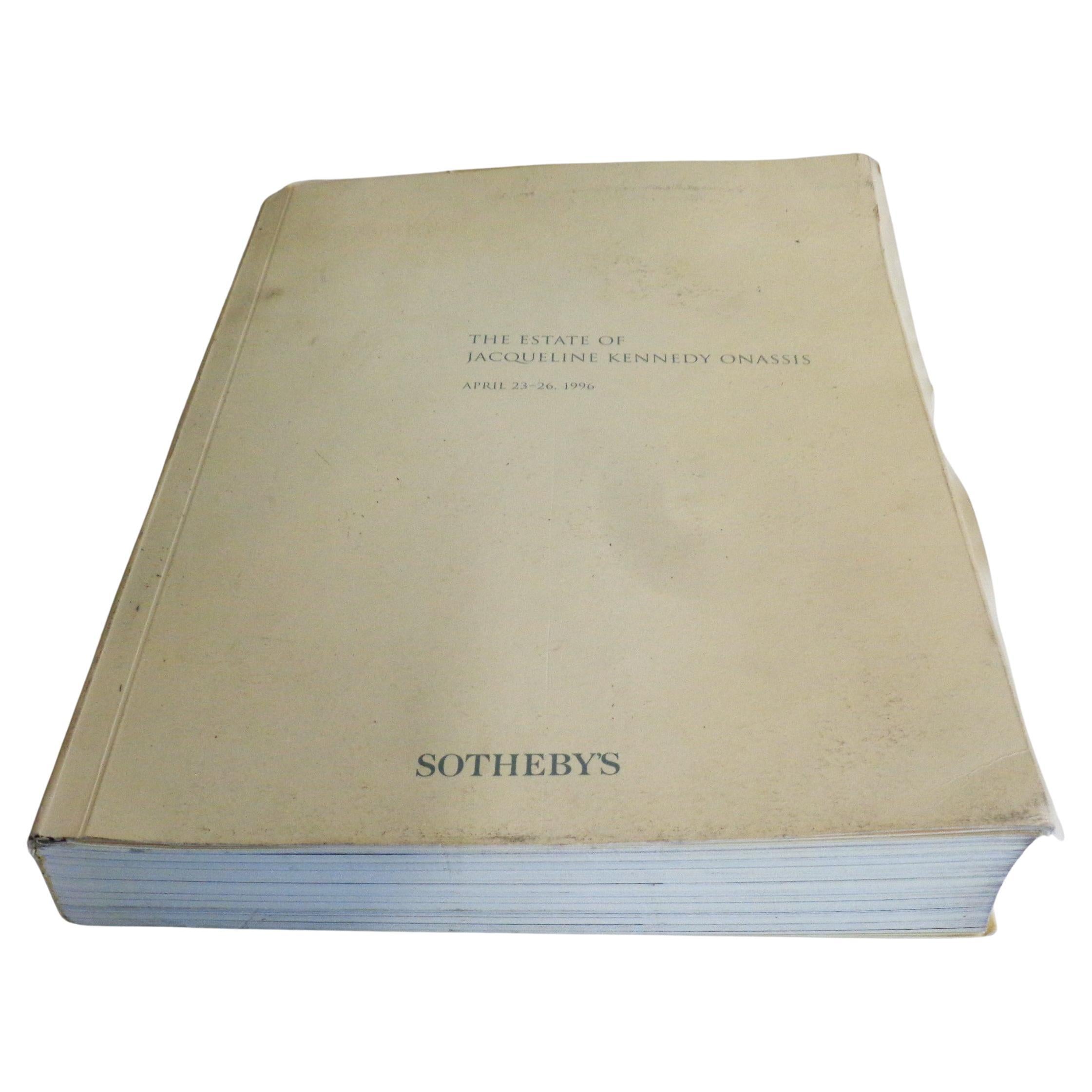 The Estate Of Jacqueline Kennedy Onassis: 1996 Sotheby's NY Auction Catalog 