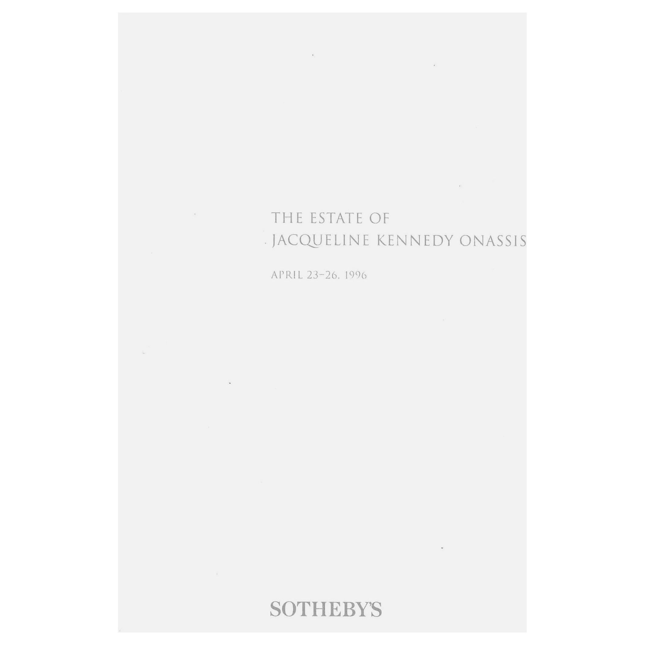 La succession de Jacqueline Kennedy Onassis, Catalogue de Sotheby's (livre)