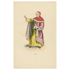 El Jurista Estimado: La toga de un magistrado en una litografía original, 1847