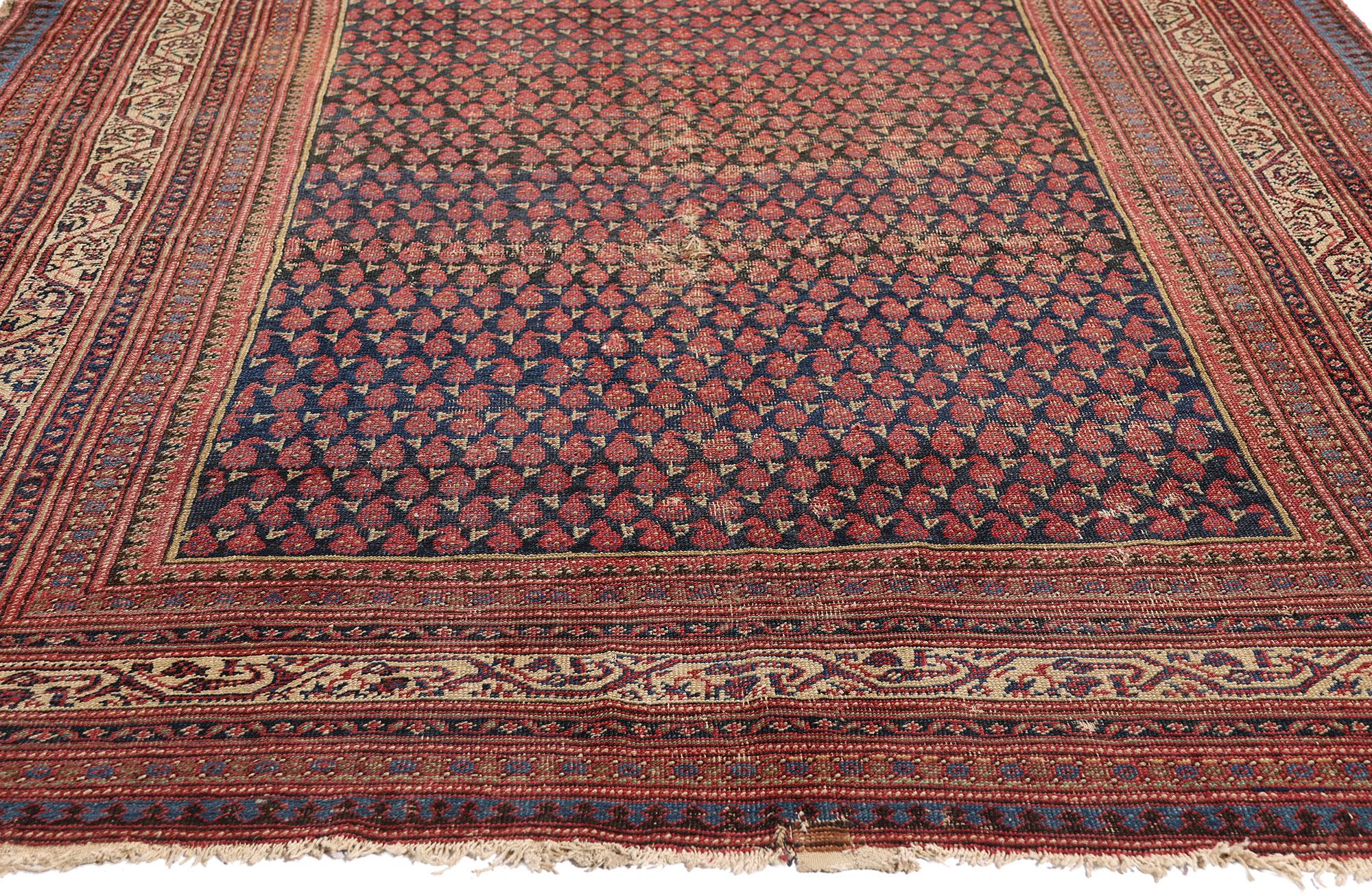 Die ewige Blüte: Persischer Malayer-Teppich des späten 19. Jahrhunderts mit entspannter Raffinesse im Angebot 1