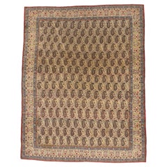 The Eternal Flame: A Rare Persian Qum Boteh Masterpiece of Timeless Elegance