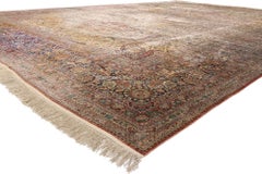 The Eternal Garden Vessel: A Chinese Silk Qum Masterpiece of Floral Grandeur