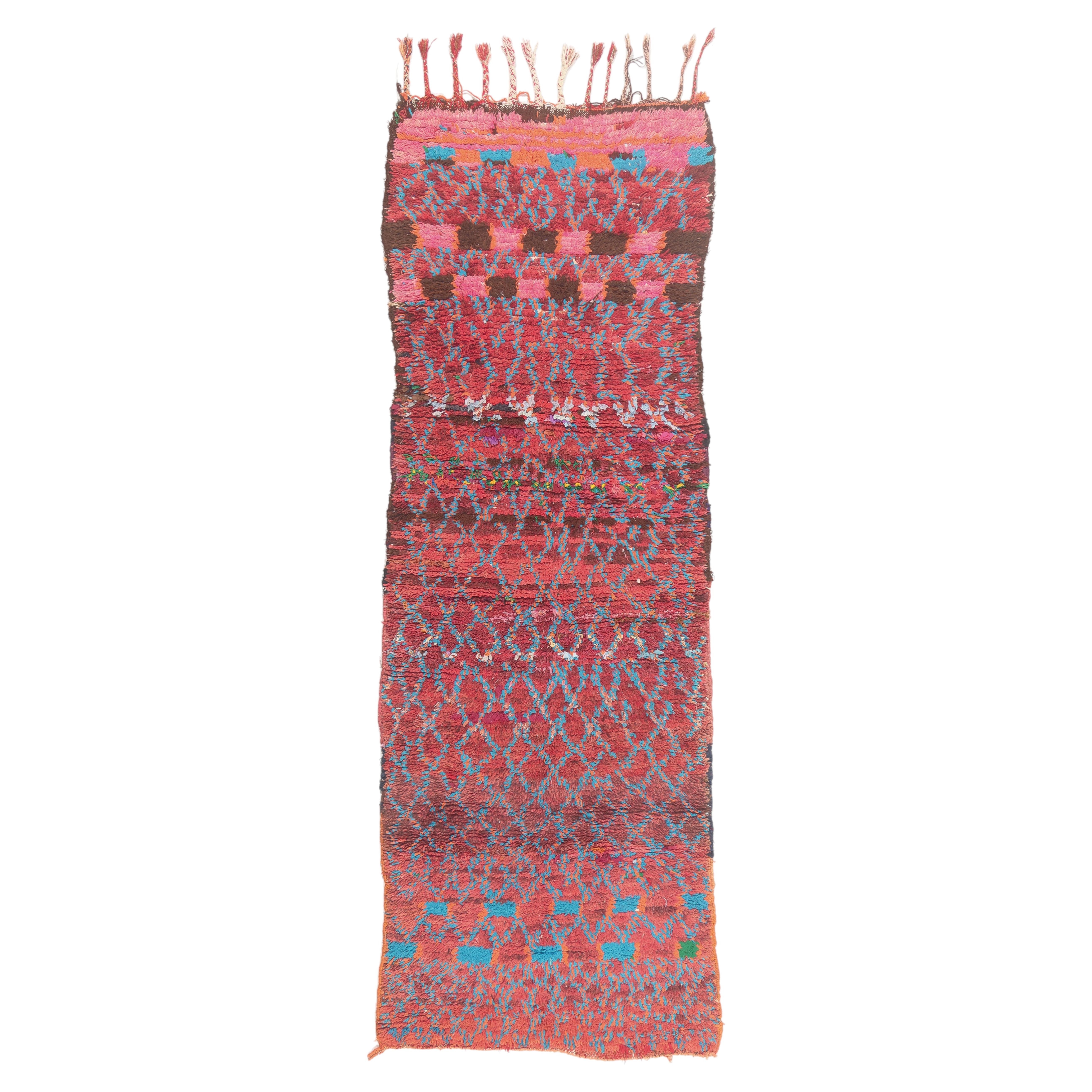 The Eternal Lattice: A Vintage Boujad Moroccan Masterpiece of Bohemian Elegance