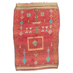 The Eternal Threshold: A Vintage Taznakht Moroccan Masterpiece of Tribal Grace
