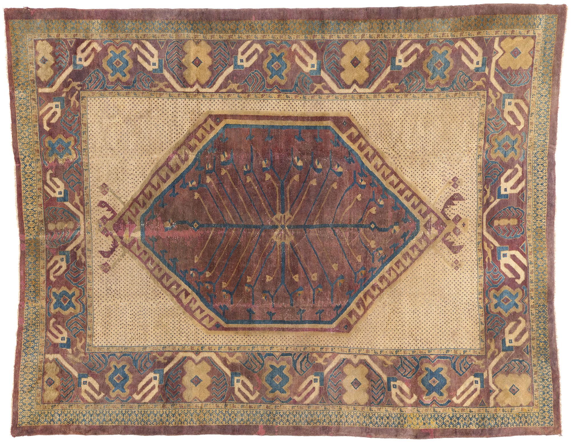 The Eternal Tree: A Late 19th Century Persian Khotan Rug of Timeless Heritage For Sale 6