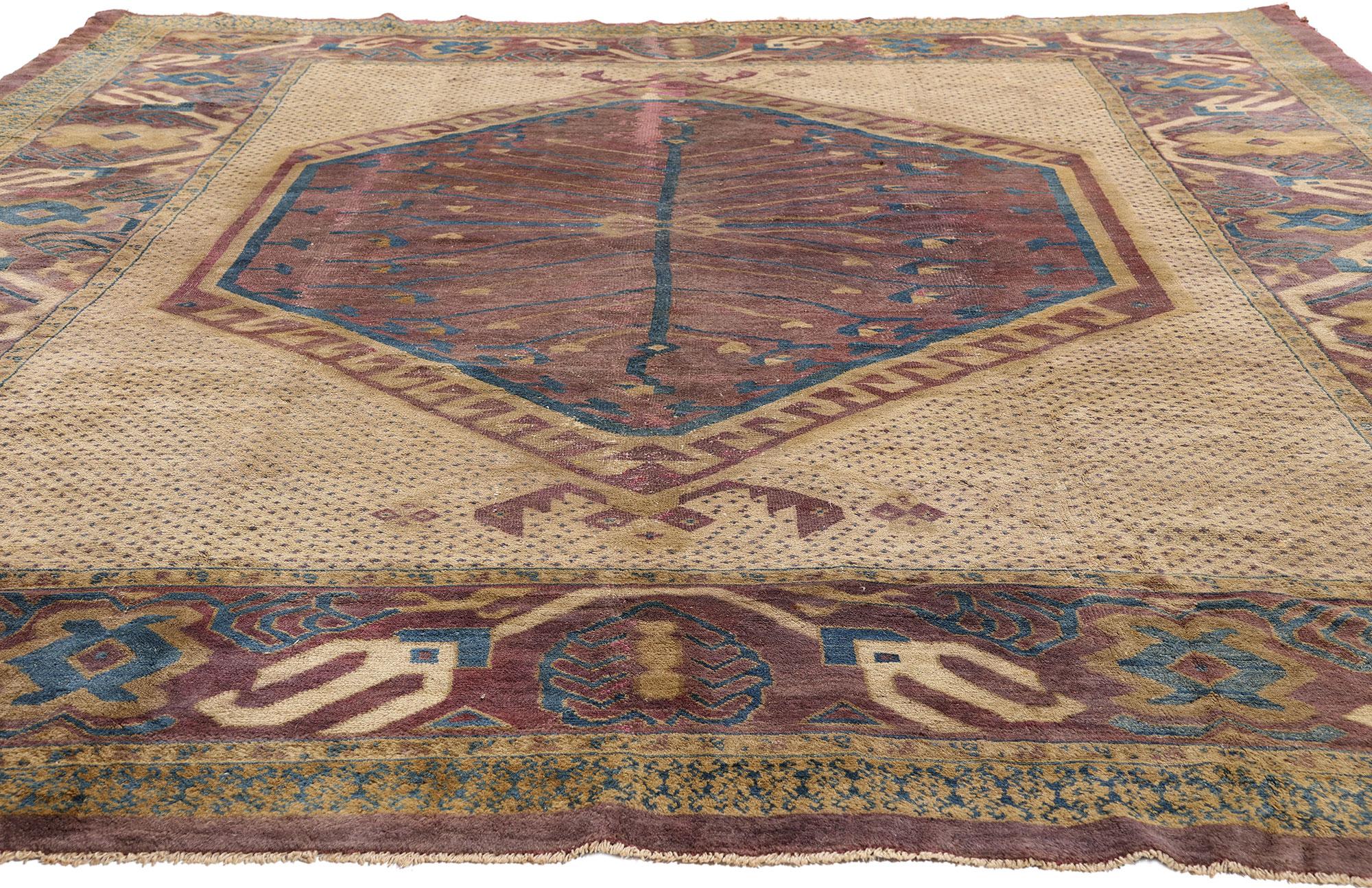 Hand-Knotted The Eternal Tree: A Late 19th Century Persian Khotan Rug of Timeless Heritage For Sale