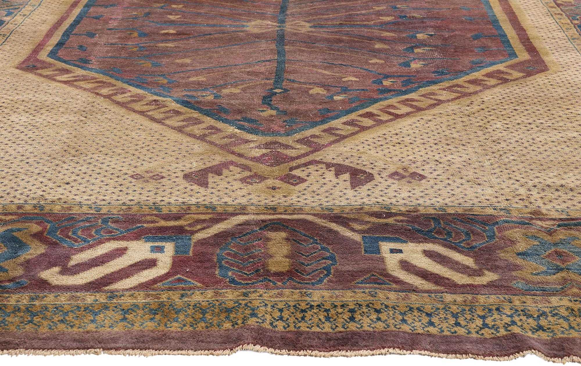 The Eternal Tree: A Late 19th Century Persian Khotan Rug of Timeless Heritage In Good Condition For Sale In Dallas, TX