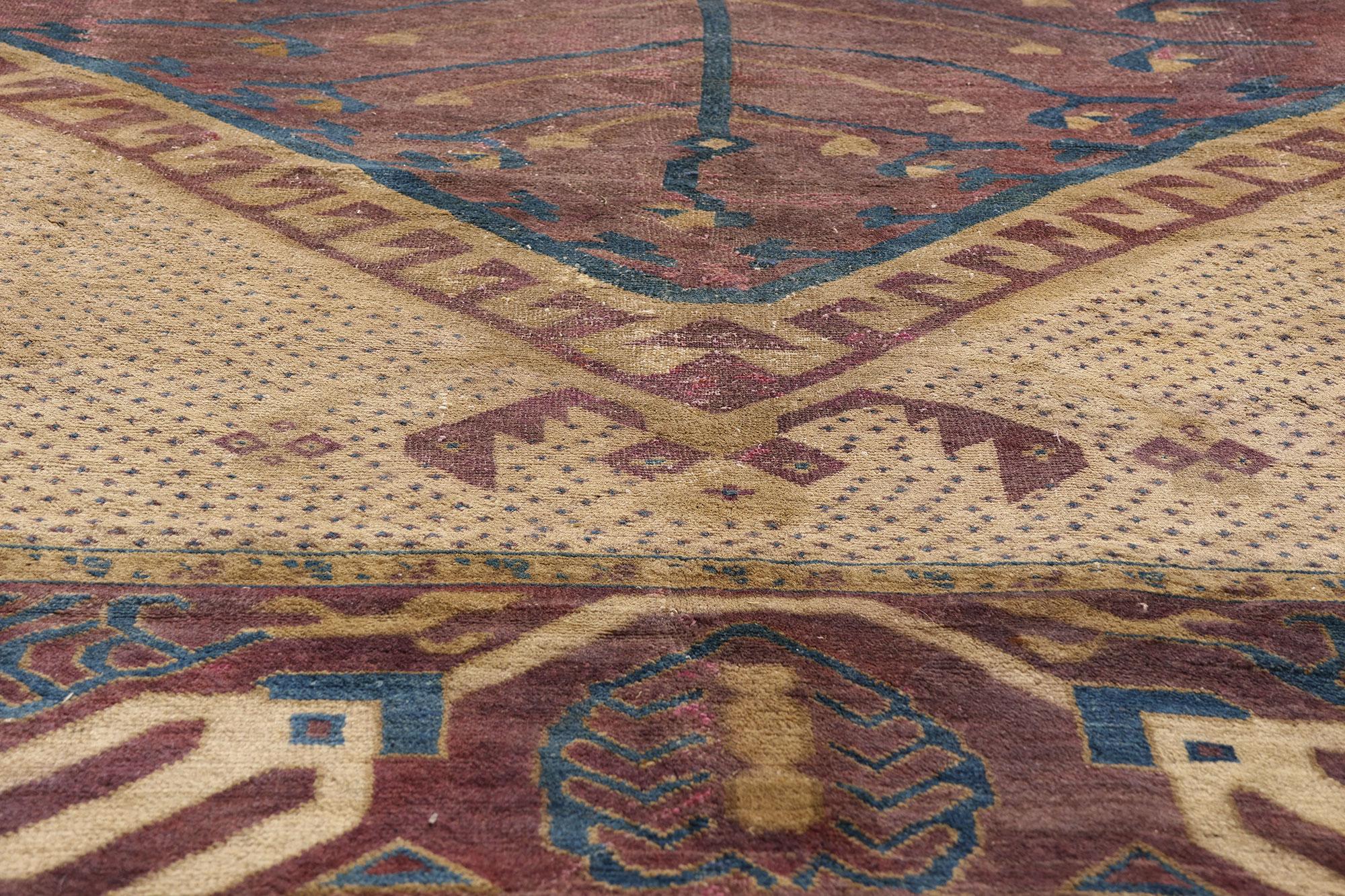 Wool The Eternal Tree: A Late 19th Century Persian Khotan Rug of Timeless Heritage For Sale