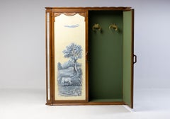 The Executive's Wardrobe. A 1960 Italian One-Off in Carved Walnut & Bronze