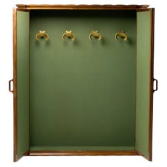 The Executive's Wardrobe. A 1960 Italian One-Off in Carved Walnut & Bronze