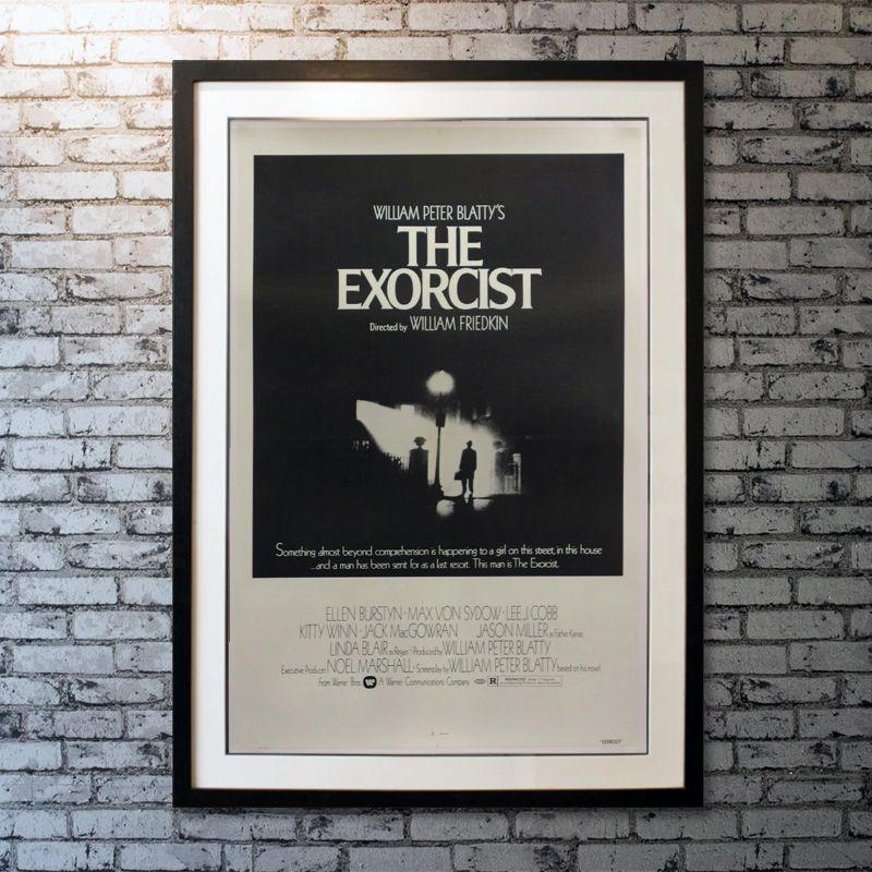 The Exorcist, Unframed Poster, 1973

Original One Sheet (27 X 41 Inches). When a 12-year-old girl is possessed by a mysterious entity, her mother seeks the help of two priests to save her.

Year: 1973
Nationality: United States
Condition: