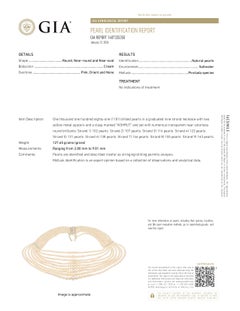The Exquisite Beauty of 9-Row Natural Saltwater Pearl Necklace Certified By GIA
