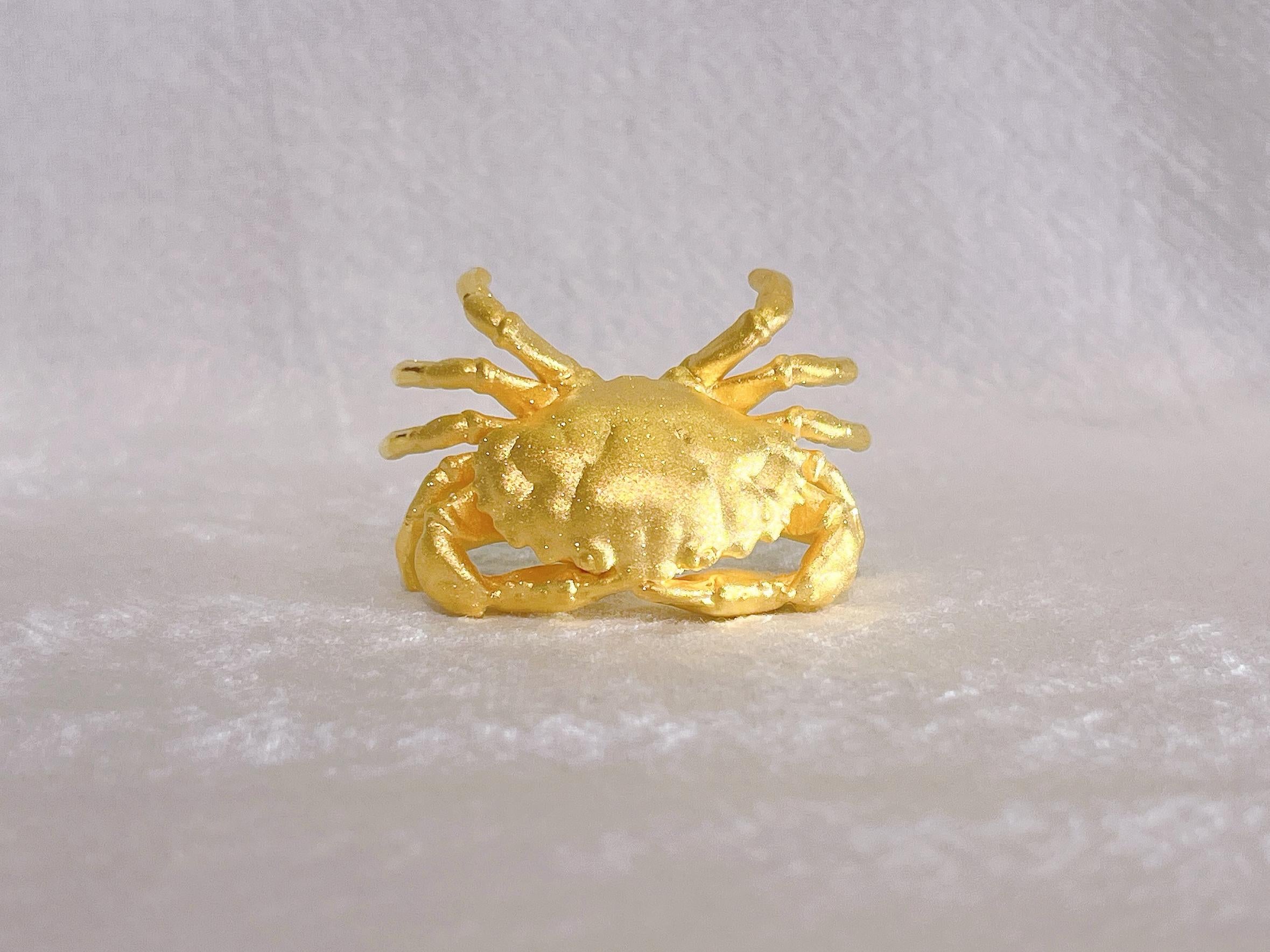 Die exquisite Krabbe in 24 Karat Gelbgold (Zeitgenössisch) im Angebot