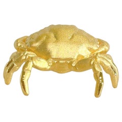 El Exquisito Cangrejo En Oro Amarillo De 24 Quilates