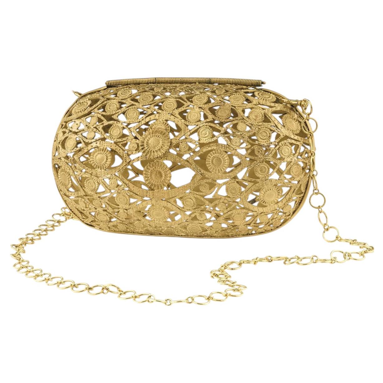 The Eye Clutch in 22k Gold Plated Bronze by SOPHIE SIMONE DESIGNS For Sale