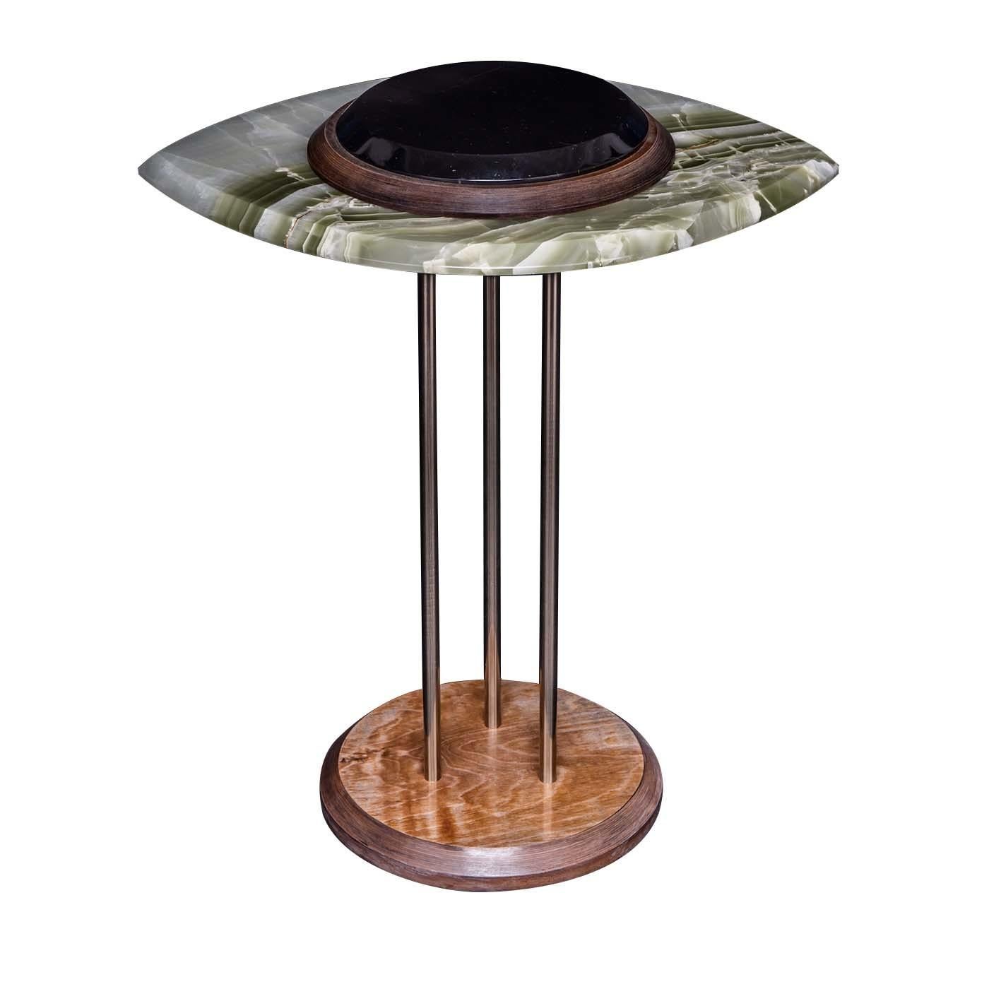 The Eye Side Table in Green and Black