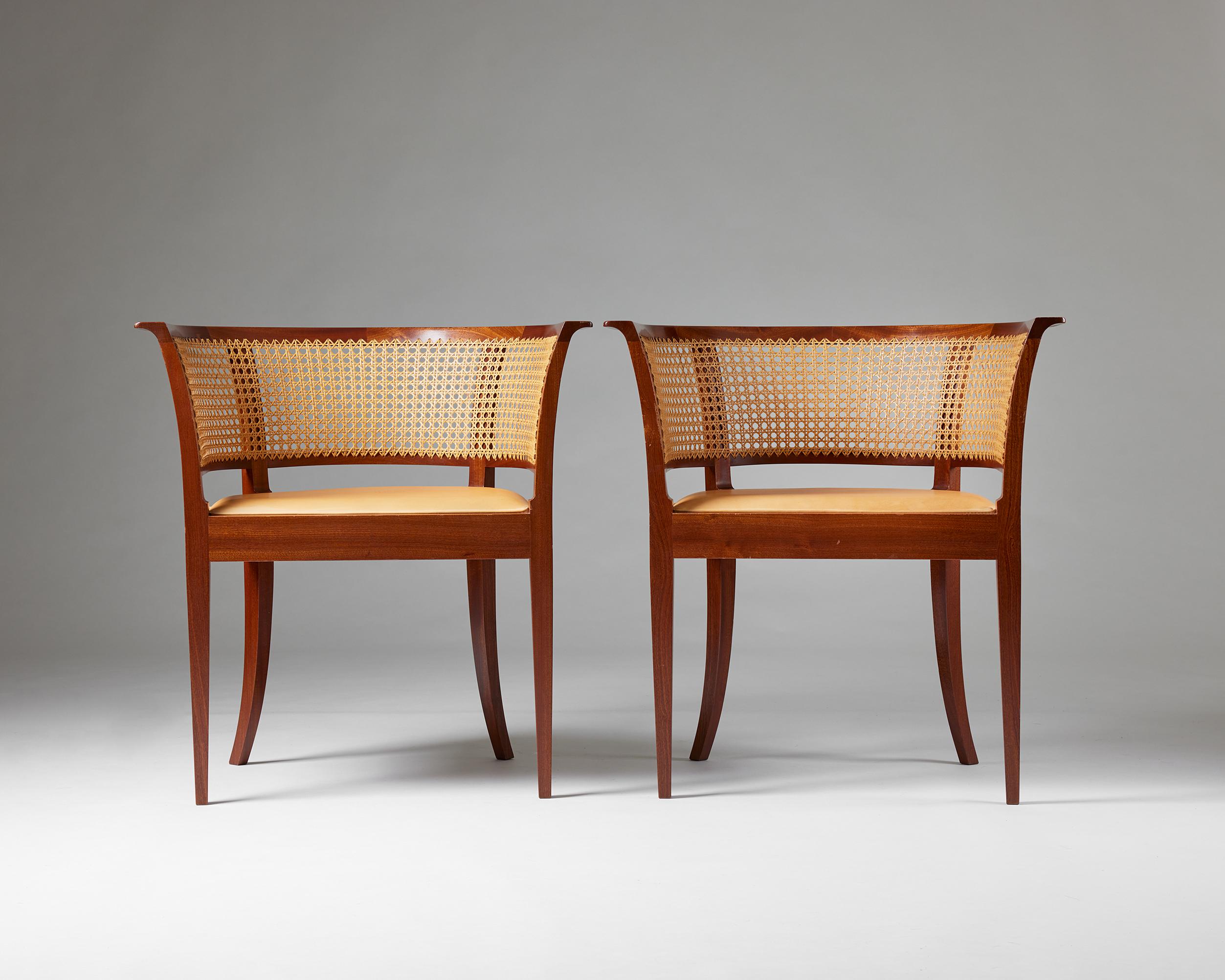 ‘The Faaborg Chair’ designed by Kaare Klint for Rud. Rasmussen Cabinetmakers  For Sale 9