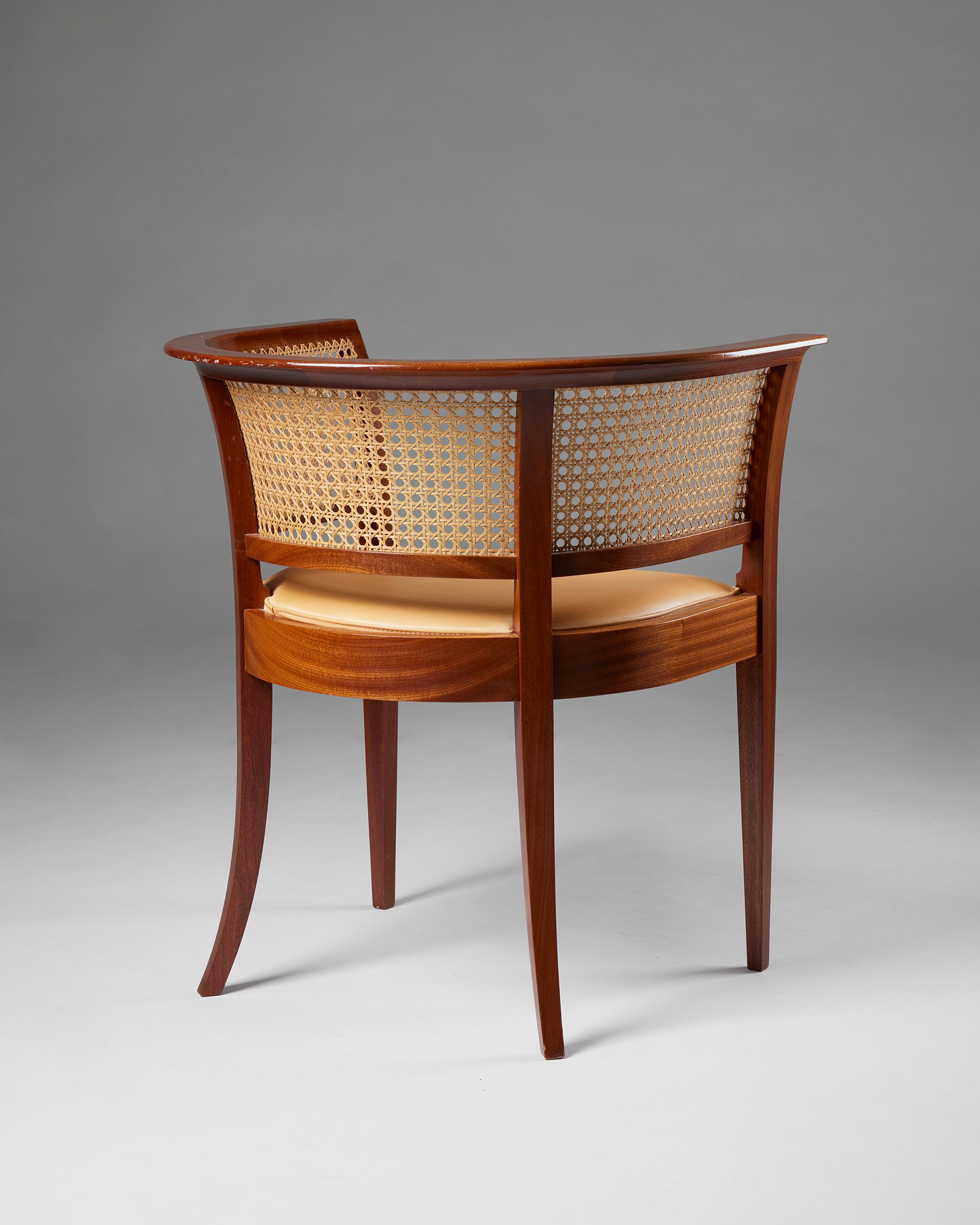 Early 20th Century ‘The Faaborg Chair’ designed by Kaare Klint for Rud. Rasmussen Cabinetmakers  For Sale