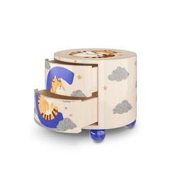 The Fable Nightstand – Handcrafted Marquetry Nightstand