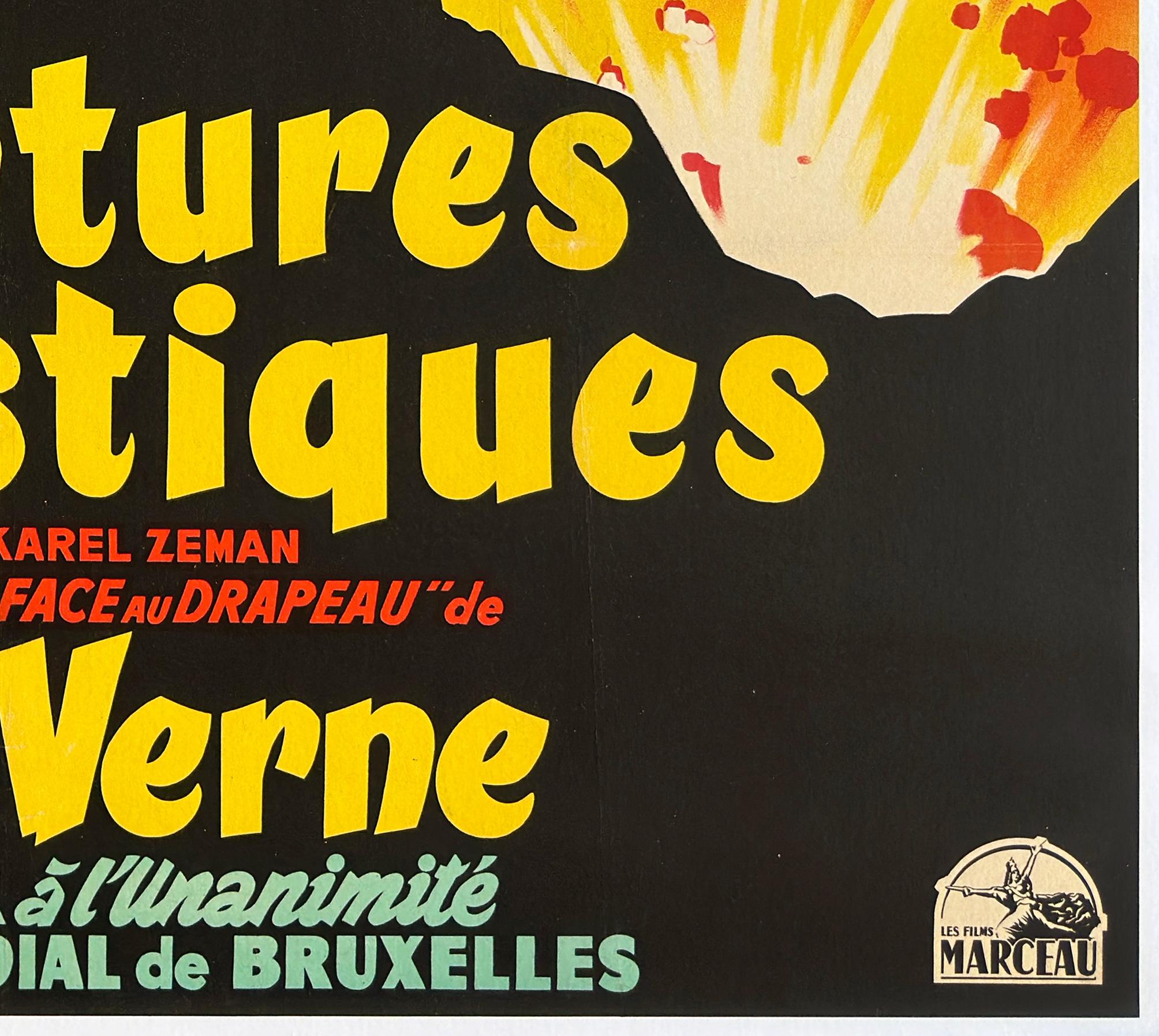 THE FABULOUS WORLD OF JULES VERNE 1961 French Grande Film Movie Poster, SOUBIE For Sale 3