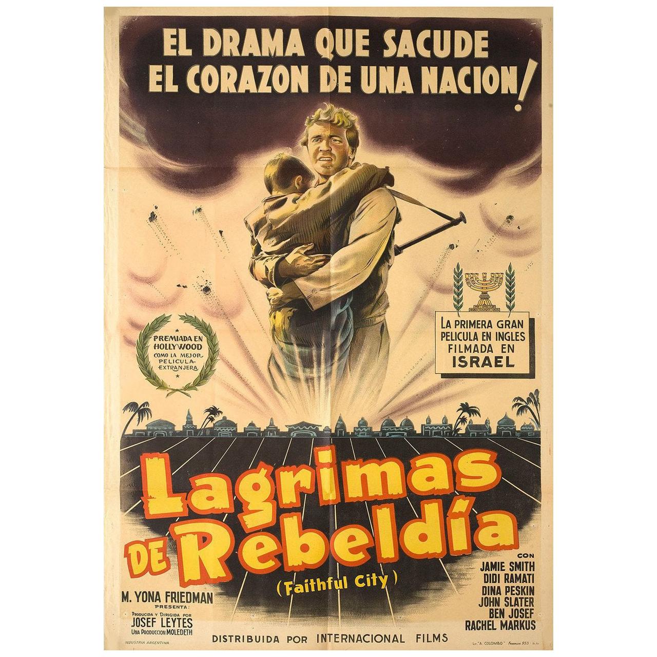 The Faithful City 1952 Argentine Film Poster For Sale