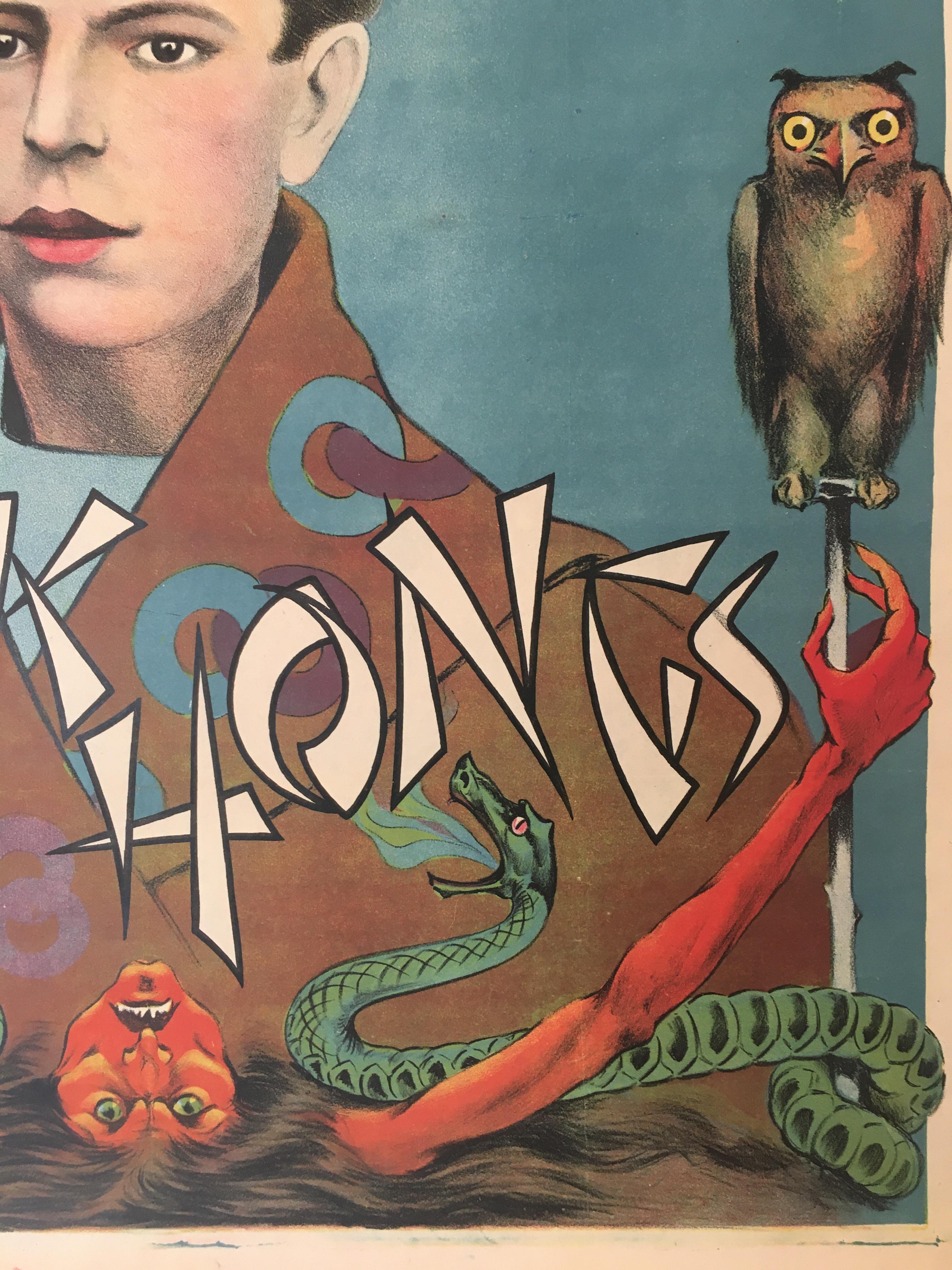 Early 20th Century 'The Fak Hong' Original Vintage French Theatre and Cabaret Poster, circa 1920