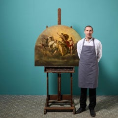 “The Fall of Phaeton” Oil On Arched Canvas After Sir Peter Paul Rubens