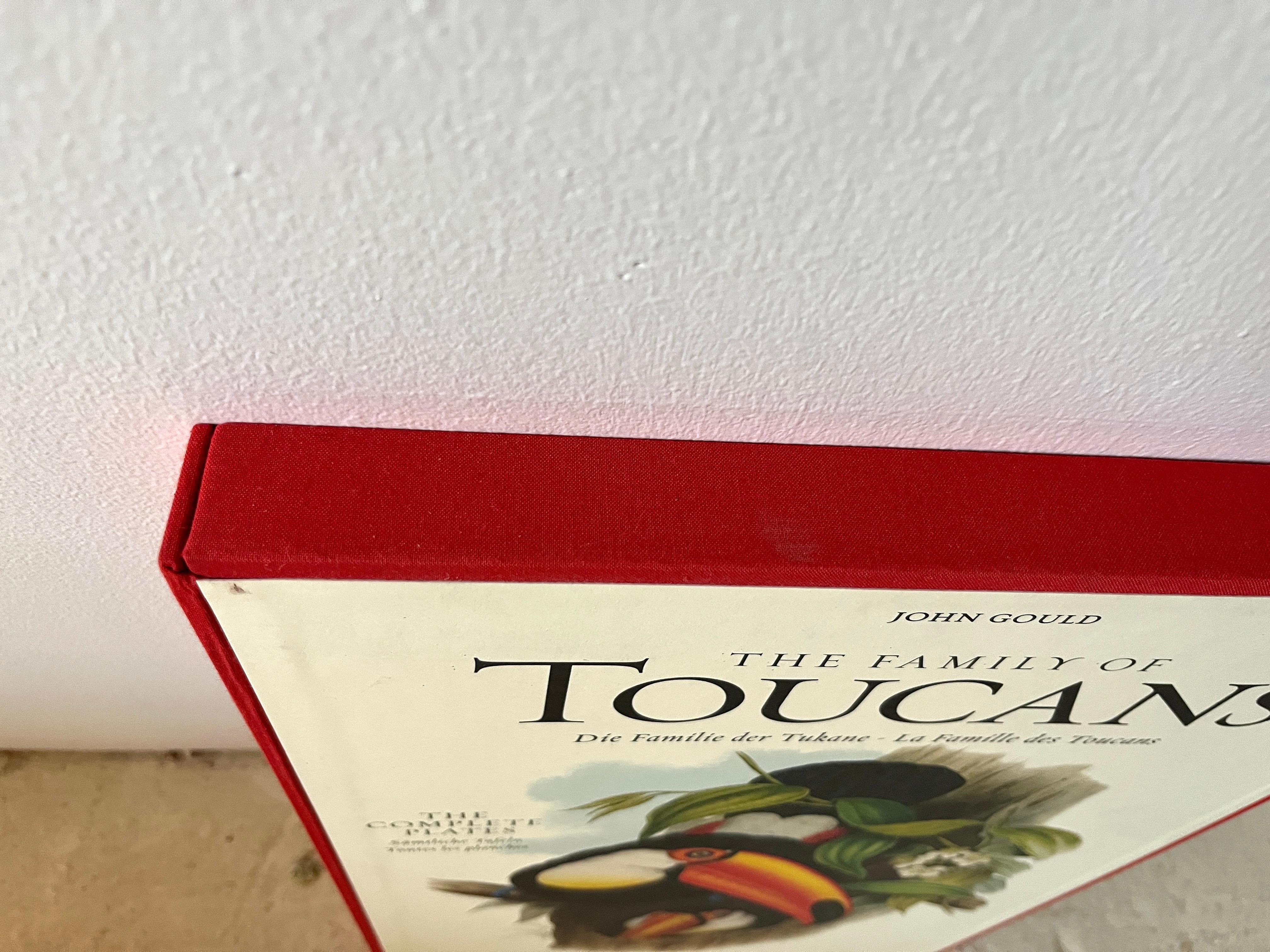 This new in box set of 51 reproduction prints is Taschen’s resuscitation of John Gould’s original ~1850 series of prints. The Family of Toucans comes in an impressively unwieldy box, measured at 13.3 by 19.3 inches. Inside is a 31-page booklet in