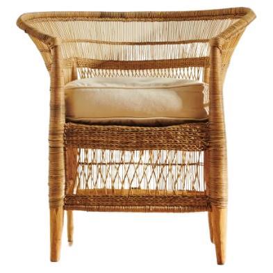 Famous Cane Chair in Open Weave Style by Malawi Cane
