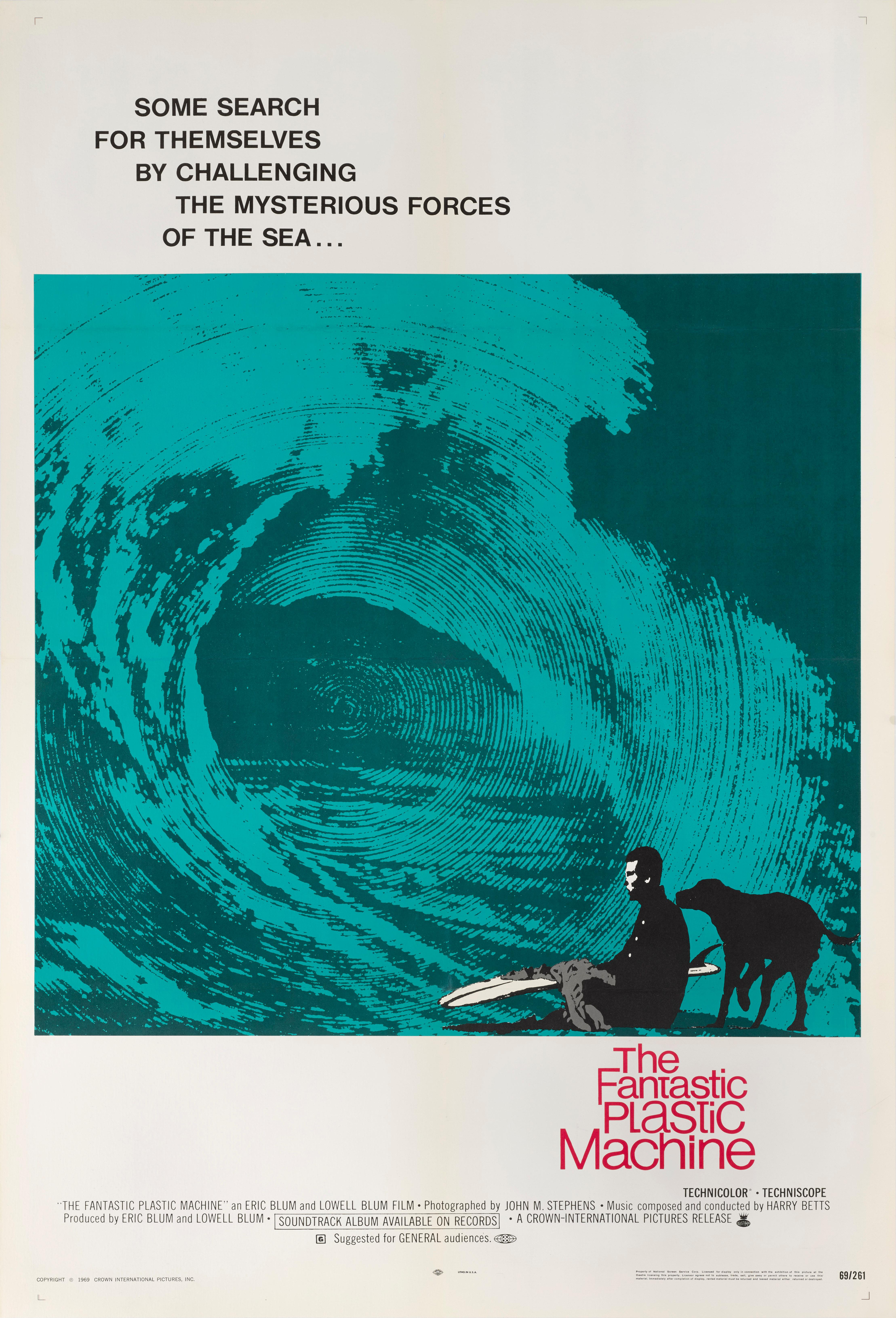 Affiche originale pour le documentaire de 1969 sur un groupe de surfeurs.
Ce film met en scène Skip Frye, Mike Purpus et Steve Bigler. Il a été réalisé par Eric Blum et Lowell Blum.
Cette affiche est doublée de toile de conservation et sera expédiée