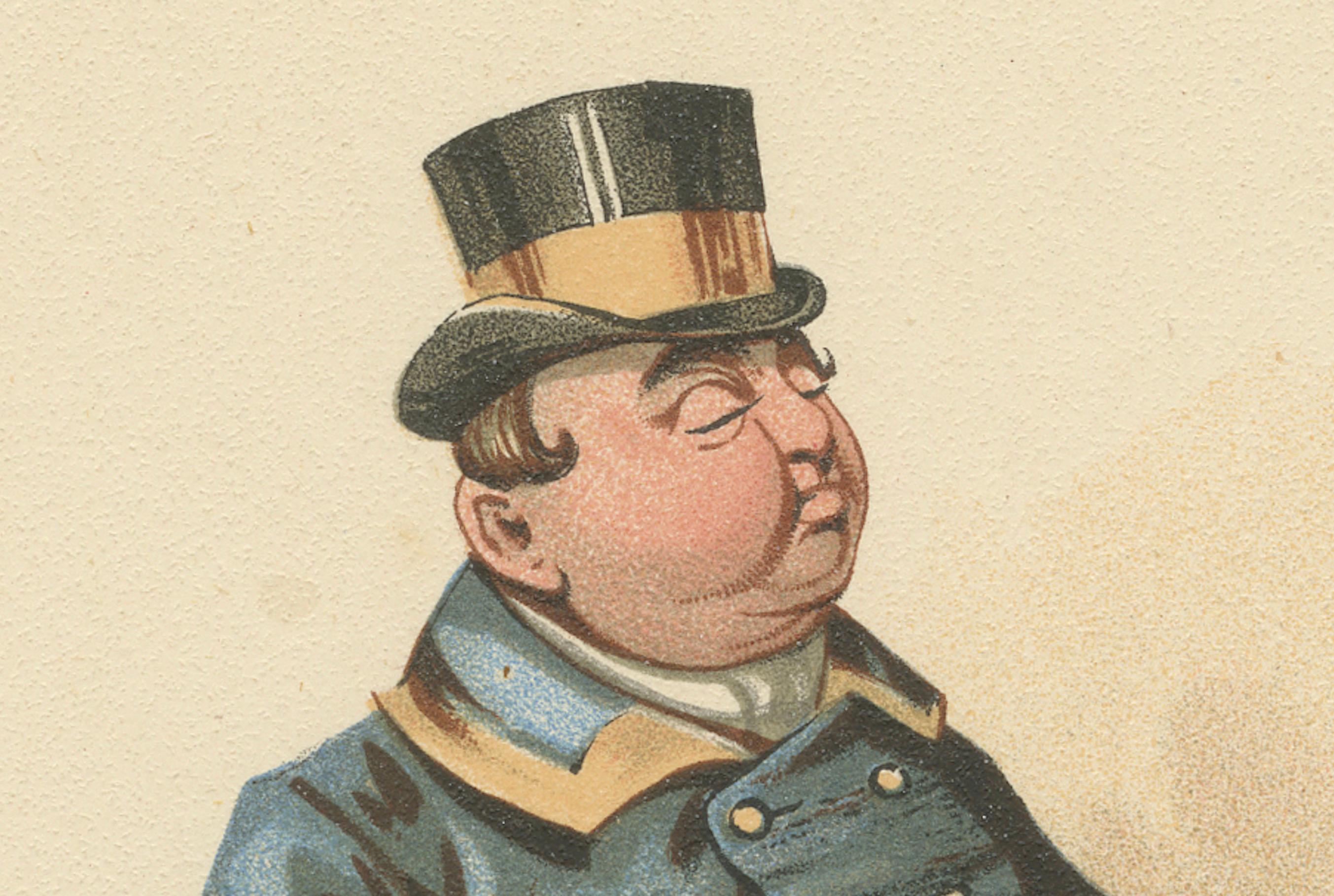 Der dicke Junge aus den Pickwick Papers - Viktorianischer Druck von 