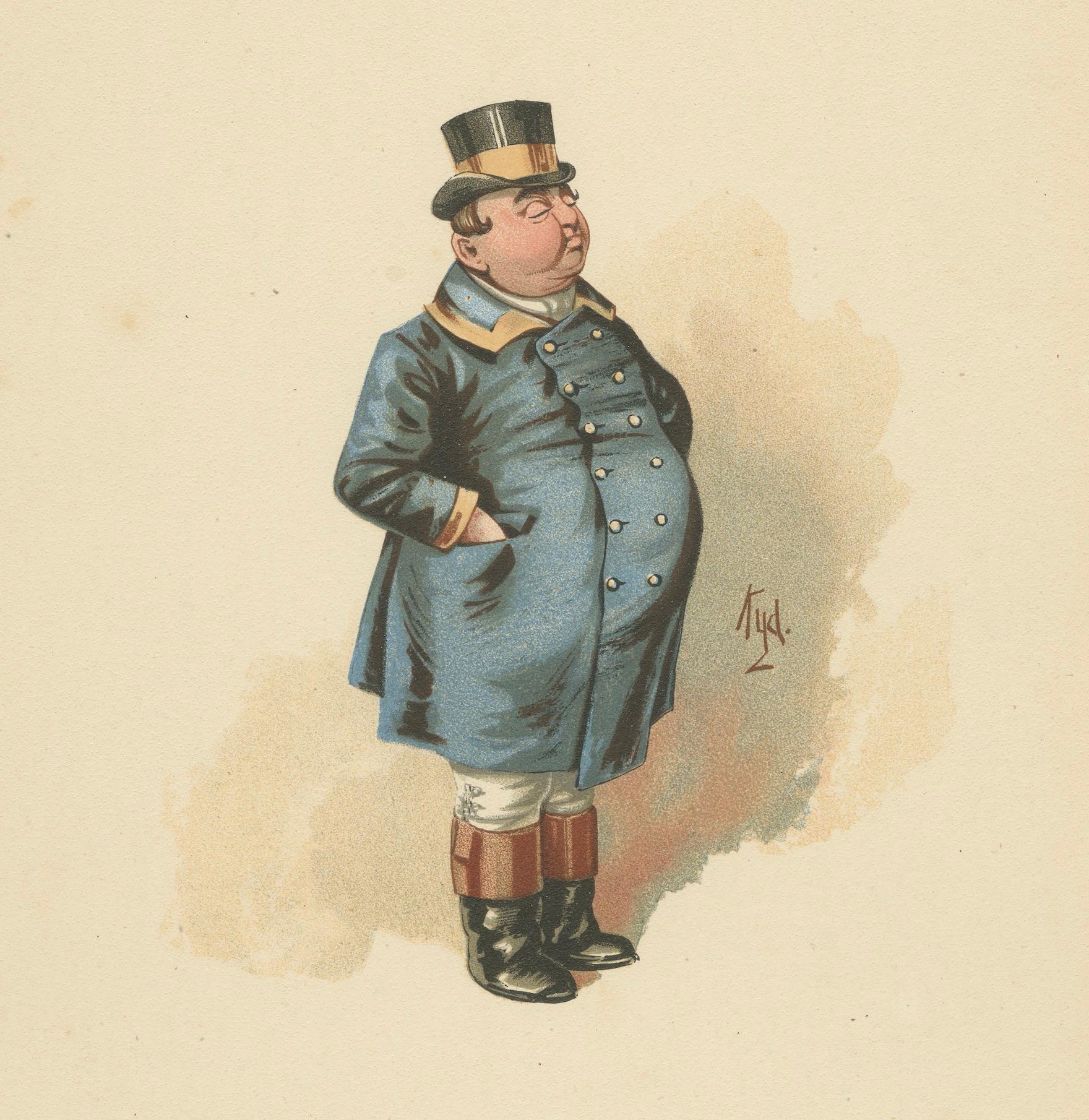 Der dicke Junge aus den Pickwick Papers - Viktorianischer Druck von 