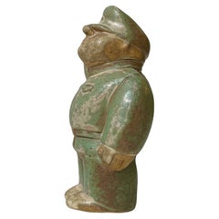 'The Fat Soldier' - Vintage Glazed Scandinavian Stoneware Figurine